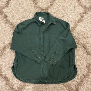 Zara denim Shirt Jacket